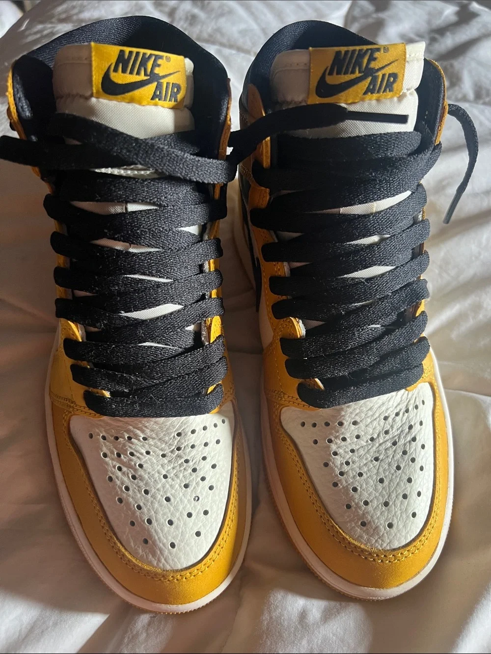 Nike Kids' Air Jordan 1 High — Ochre Yellow/Black/White